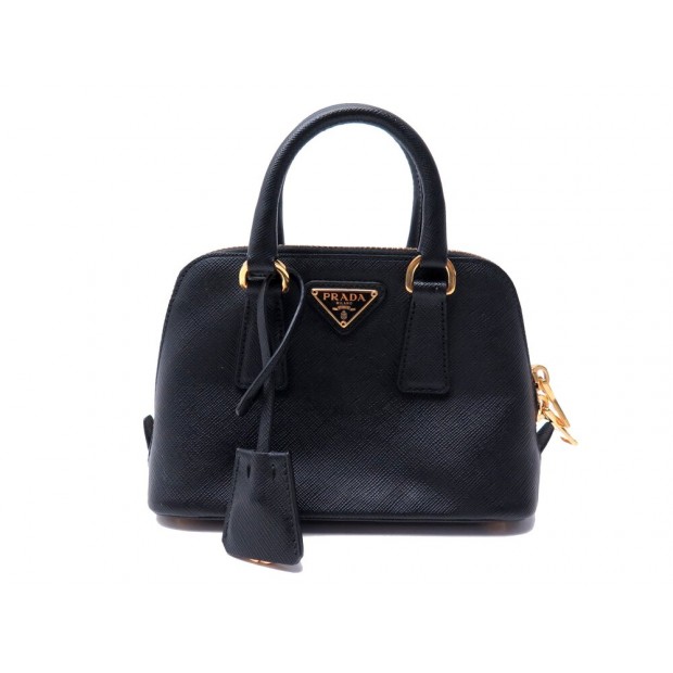 SAC A MAIN PRADA MINI EN CUIR SAFFIANO NOIR BLACK LEATHER HAND BAG PURSE 2000€