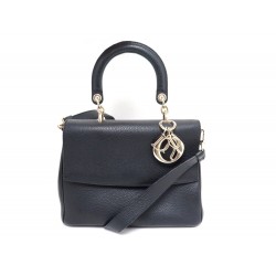 SAC A MAIN CHRISTIAN DIOR BE SMALL CUIR GRAINE NOIR BANDOULIERE HAND BAG 3450€