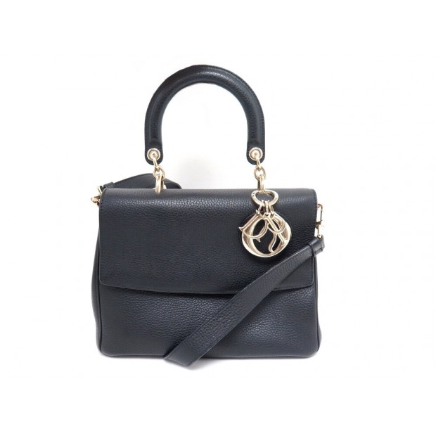 SAC A MAIN CHRISTIAN DIOR BE SMALL CUIR GRAINE NOIR BANDOULIERE HAND BAG 3450€