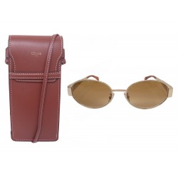 NEUF LUNETTES DE SOLEIL CELINE TRIOMPHE METAL 01 CL50140U ETUI BANDOULIERE 450€