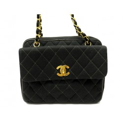 VINTAGE SAC A MAIN CHANEL CAMERA LOGO CC JERSEY MATELASSE BANDOULIERE BAG 6000€