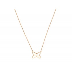 NEUF COLLIER CHAUMET JEUX DE LIENS 082930 36-40 DIAMANT NACRE OR ROSE 18K 1780€