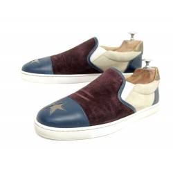 CHAUSSURES CHRISTIAN LOUBOUTIN NAZA STAR SLIP ON 39 BASKETS CUIR SNEAKERS 750€