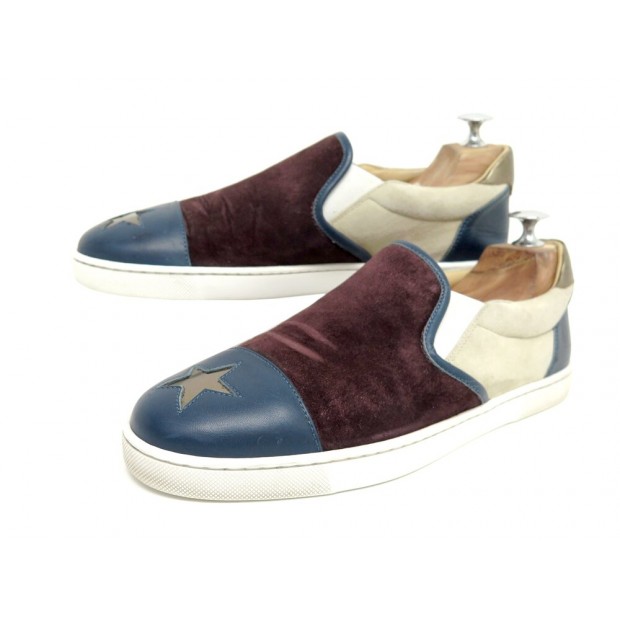 CHAUSSURES CHRISTIAN LOUBOUTIN NAZA STAR SLIP ON 39 BASKETS CUIR SNEAKERS 750€