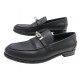 CHAUSSURES HERMES MOCASSINS DESTIN 37.5 CUIR NOIR H212114Z SHOES LOAFERS 1100€