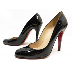 CHAUSSURES CHRISTIAN LOUBOUTIN FIFI ESCARPINS 36.5 CUIR VERNI COURT SHOES 515 