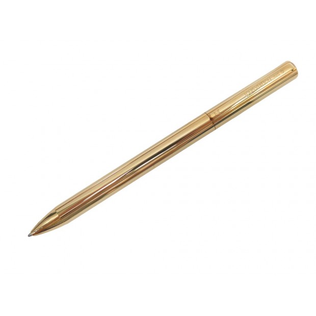 NEUF VINTAGE STYLO LOUIS VUITTON BILLE EN METAL DORE N02100 STEEL BALLPOINT PEN