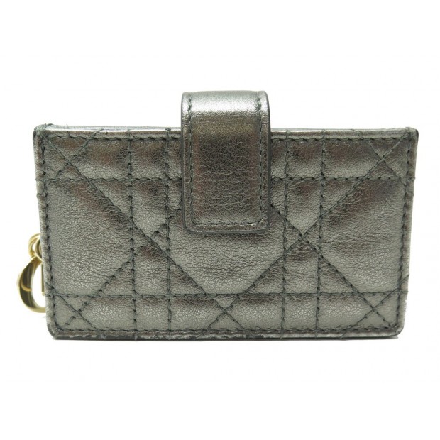 PORTE CARTES CHRISTIAN DIOR JASMINE LADY DIOR S0074SL0I ARGENTE CARD HOLDER 430€