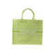 NEUF SAC A MAIN CHRISTIAN DIOR BOOK TOTE LARGE TOILE OBLIQUE VERT HAND BAG 2800€