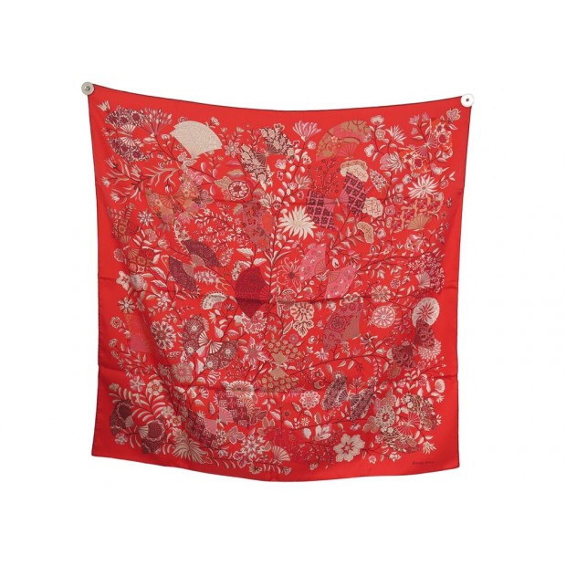 NEUF FOULARD HERMES FLEURS ET PAPILLONS DE TISSUS H073452S HENRY NEW SCARF 495€