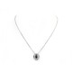 COLLIER DINH VAN SPHERE 55 CM PENDENTIF + CHAINE ARGENT MASSIF ET ONYX NECKLACE