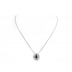 COLLIER DINH VAN SPHERE 55 CM PENDENTIF + CHAINE ARGENT MASSIF ET ONYX NECKLACE