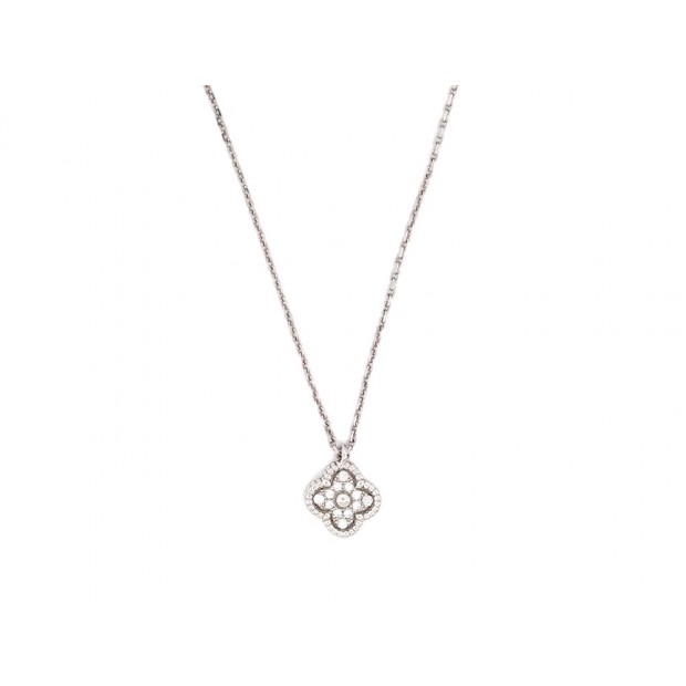 NEUF COLLIER VAN CLEEF & ARPELS PENDENTIF SWEET ALHAMBRA OR 18K DIAMANTS 3850€