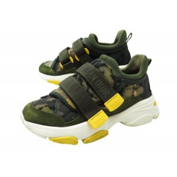 NEUF CHAUSSURES DIOR BASKETS D-WANDER 37 EN TOILE CAMOUFLAGE BOITE SNEAKERS 950€