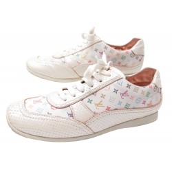 CHAUSSURES LOUIS VUITTON BASKETS 40 MONOGRAM MULTICOLORE MURAKAMI PYTHON 750€