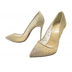 CHAUSSURES CHRISTIAN LOUBOUTIN ESCARPINS FOLLIES CRYSTAL 39 PUMPS SHOES 1095€