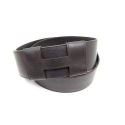 CEINTURE HERMES T 88 CM BOUCLE H EN CUIR TOGO MARRON + BOITE BROWN BELT 650€