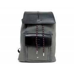 SAC A DOS DIOR HOMME MOTION EN NYLON GRIS ET CUIR NOIR GREY BACKPACK 1800€