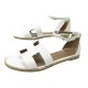 CHAUSSURES HERMES SANDALES SANTORINI H182139Z 39 CUIR EPSOM SHOES SANDALS 695€