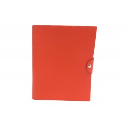 NEUF COUVERTURE DE CAHIER HERMES ULYSSE MM CUIR TOGO CORAIL+ RECHARGE COVER 455€