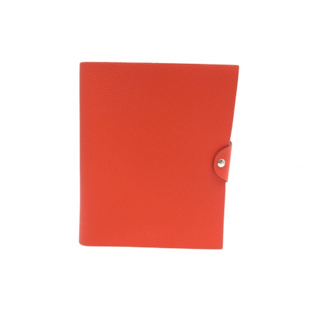 NEUF COUVERTURE DE CAHIER HERMES ULYSSE MM CUIR TOGO CORAIL+ RECHARGE COVER 455€