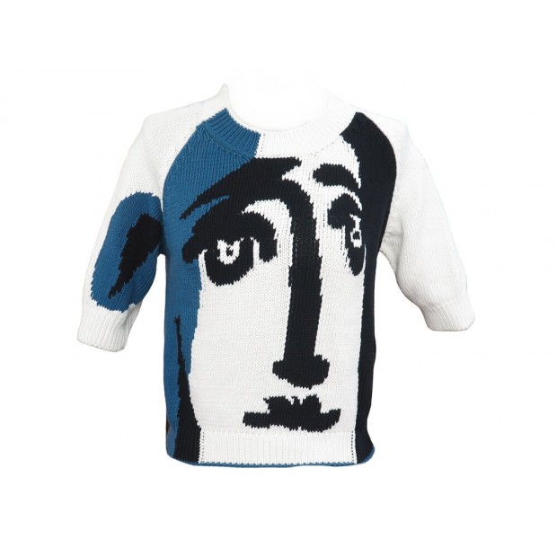 NEUF RARE PULL JIL SANDER ABSTRAIT CUBISTE PICASSO WY240128 S 36 SWEAT 1480€