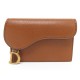 NEUF PORTE CARTES DIOR BLOOM SADDLE S511CCEH44MU CUIR MARRON CARD HOLDER 410€