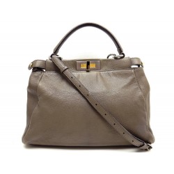  SAC A MAIN FENDI PEEKABOO CUIR GRIS 