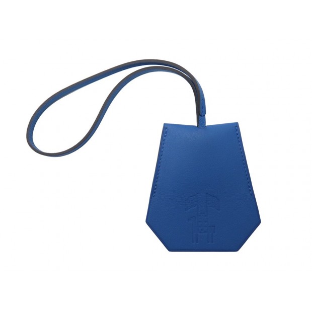 NEUF PORTE CLES HERMES CLOCHETTE BLEU THE SPIRIT OF THE FAUBOURG BAG CHARM 500€