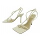 NEUF CHAUSSURES BOTTEGA VENETA SANDALES A BRIDES STRETCH 39 CUIR ECRU SHOES 790€