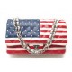 RARE SAC A MAIN CHANEL TIMELESS MEDIUM DRAPEAU AMERICAIN BANDOULIERE USA FLAG