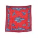 FOULARD HERMES LA MARE AUX CANARDS DAPHNE DUCHESNE SOIE ROUGE + BOITE SCARF 495€