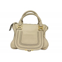 SAC A MAIN CHLOE MARCIE MM PORTE EPAULE CUIR GRAINE CREME LEATHER HAND BAG 2050€