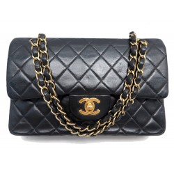 VINTAGE SAC A MAIN CHANEL CLASSIQUE PETIT TIMELESS CUIR NOIR PURSE HANDBAG 9900€