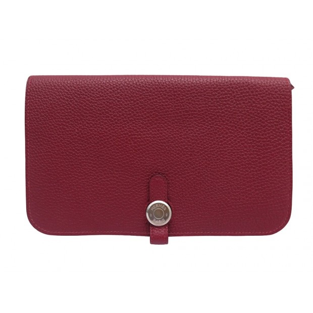 NEUF PORTEFEUILLE HERMES DOGON DUO CUIR TOGO NEW PORTE MONNAIE WALLET 1980€