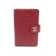 PORTEFEUILLE CHANEL CAMELIA A50087 PORTE MONNAIE EN CUIR ROUGE RED WALLET 1200€