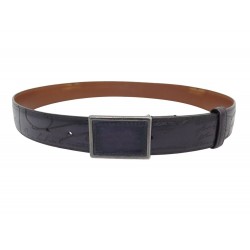 CEINTURE BERLUTI SCRITTO 35MM EN CUIR PATINE NERO VIOLA T90 + POCHON BELT 630€