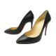 NEUF CHAUSSURES CHRISTIAN LOUBOUTIN PIGALLE 100 ESCARPINS 39 CUIR NOIR SHOE 695€