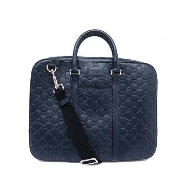 SACOCHE GUCCI 451169 CUIR LOGO EMBOSSE GUCCISSIMA GG BANDOULIERE BRIEFCASE 1800€