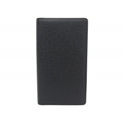 NEUF PORTEFEUILLE LONG LOUIS VUITTON CUIR TAIGA NOIR BLACK LEATHER WALLET 700€