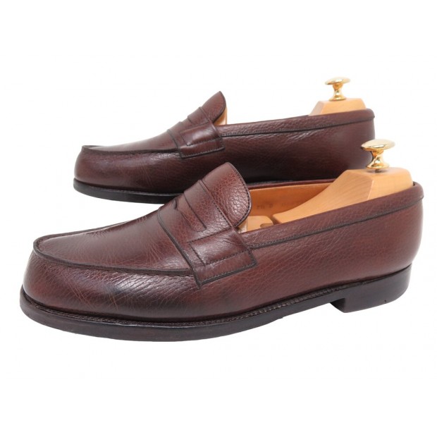 CHAUSSURES JM WESTON MOCASSINS 180 CUIR GRAINE 7.5D 41.5 EMBAUCHOIRS SHOES 770€