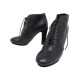 CHAUSSURES CHANEL BOTTINES G30319 CUIR NOIR 37.5 BLACK LEATHER ANKLE BOOTS 1150€