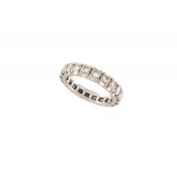 BAGUE SANS MARQUE ALLIANCE AMERICAINE 19 DIAMANTS 1.5CT T 48 OR BLANC 18K RING