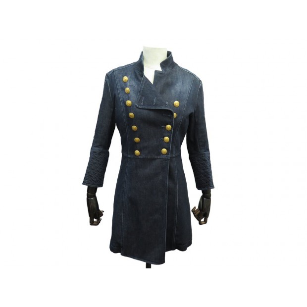 NEUF MANTEAU PIERRE BALMAIN VESTE LONGUE MILITAIRE FP77202J S 36 JACKET 2300€