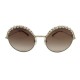 NEUF LUNETTES DE SOLEIL CHANEL PERLES 4234-H METAL DORE + BOITE SUNGLASSES 500€