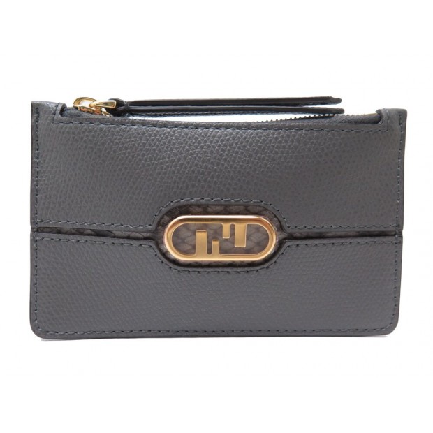 NEUF PORTE CARTES FENDI POCHETTE PORTE-CLES O'LOCK 7AS135 CUIR CARD HOLDER 450€