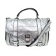 NEUF SAC A MAIN PROENZA SCHOULER PS1 CUIR ARGENTE BANDOULIERE NEW HAND BAG 1990€