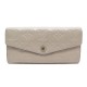 PORTEFEUILLE LOUIS VUITTON CURIEUSE EN CUIR MONOGRAM EMPREINTE BEIGE WALLET 645€