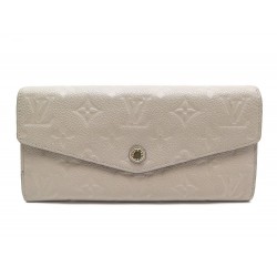 PORTEFEUILLE LOUIS VUITTON CURIEUSE EN CUIR MONOGRAM EMPREINTE BEIGE WALLET 645€