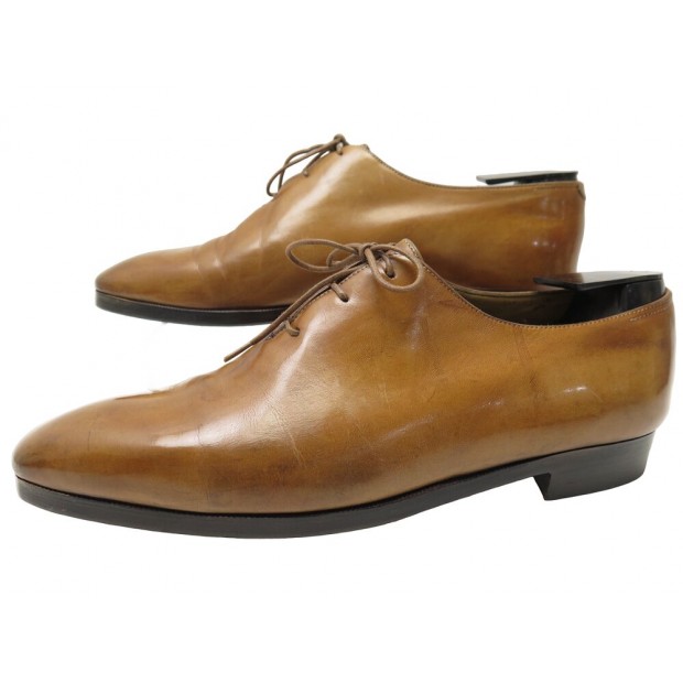 CHAUSSURES BERLUTI OLGA 349 ONE CUT RICHELIEU CUIR PATINE GOLD 9 43 SHOES 2080€